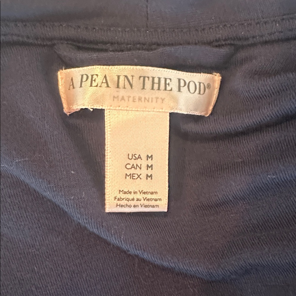 A Pea In The Pod Belted Maternity Robe In Navy - Picture 9 of 9